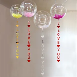 1.1m Red Heart I love you Letter Sequined Balloon Pendant Romantic Valentine's day wedding party decoration Balloon Accessories