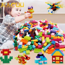 500-1500PCS DIY Assembly Building Blocks Sets Classic City Colorful Construction Bricks Educational Toys For Children