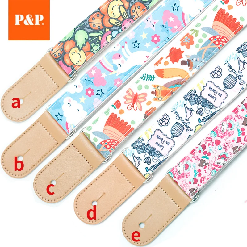 2023 Small Fresh Cartoon Ukulele Strap, Musical Instrument Accessories, Foreign Trade, Explosion Model