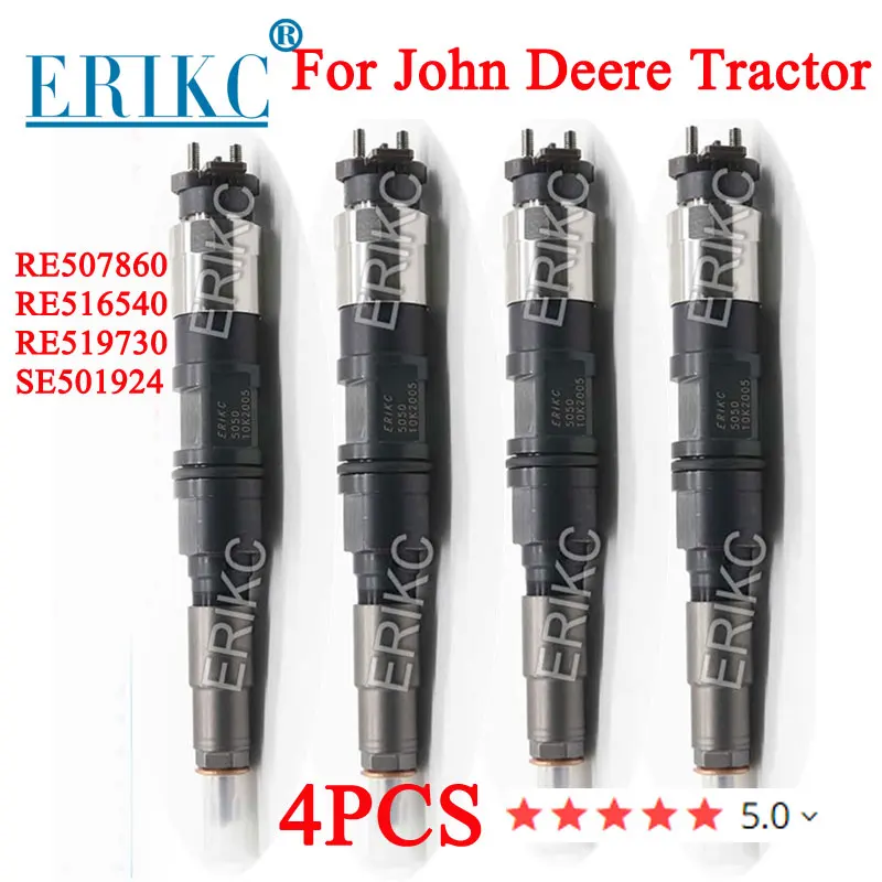 

4PCS GENUINE AND BRAND NEW 095000-5050 DIESEL FUEL INJECTOR 095000-5051 095000-5052 for John Deere RE516540 RE519730 RE507860