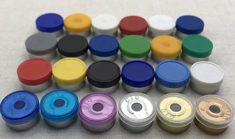 1000pcs 13mm Color options Aluminum Plastic Cap Glass Vial Caps Seal Tear off Cap Aluminium tops for crimp glass vial