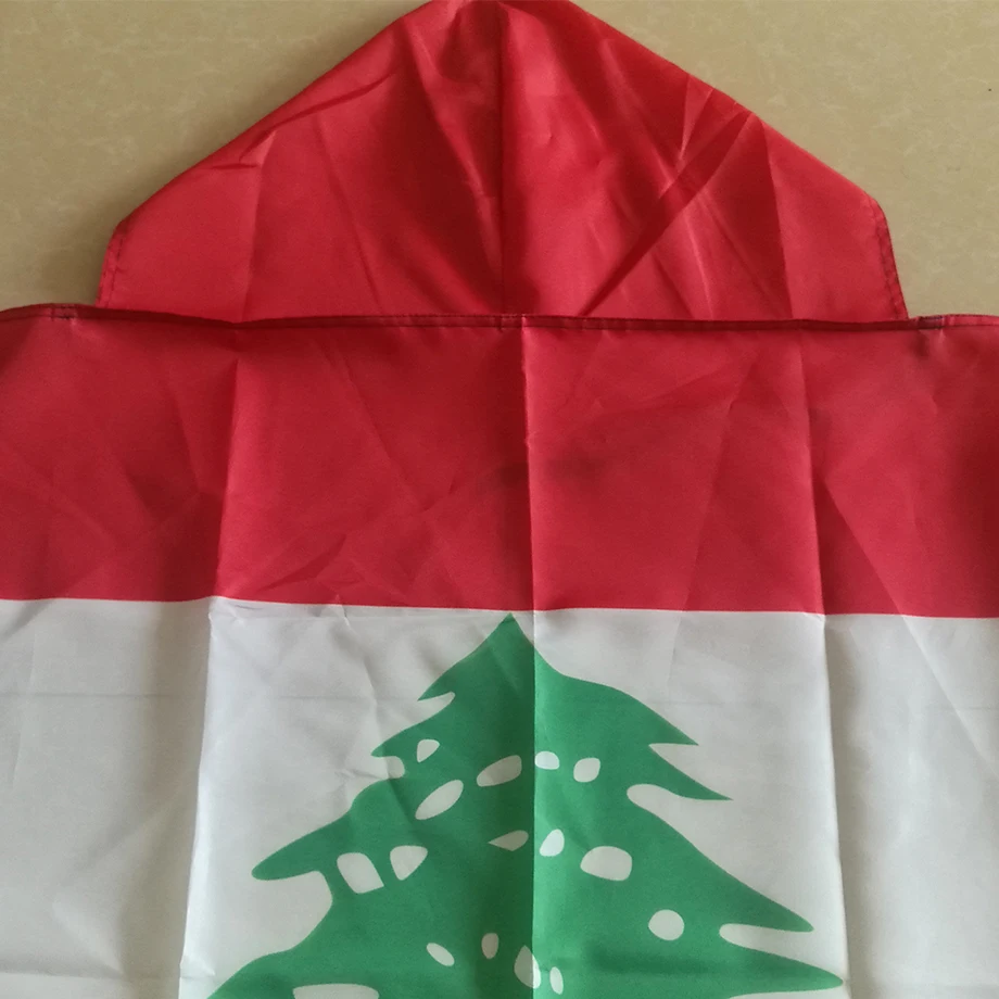 Lebanon Flag Cape Body Flag Banner 3x5ft Polyester World Country Sports Fans Body Flag