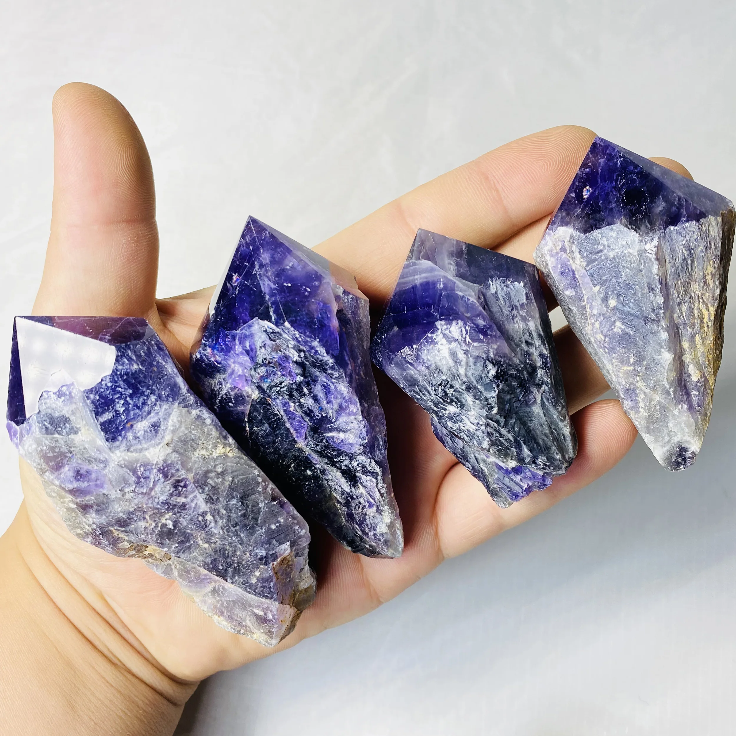 Natural Crystal Uruguay Amethyst Wand Reiki Rock Room Decorations Witchcraft Rune Symbol Spiritual Gift Crystal Stone and Healin