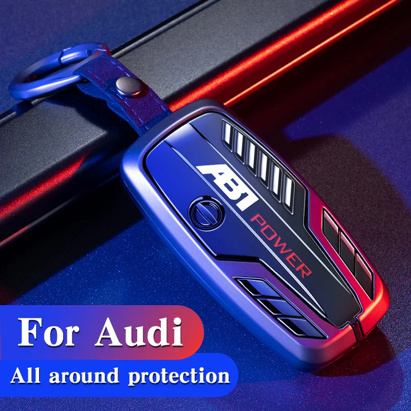 For Audi A3 A4 A4L B5 B6 B7 B8 B9 A5 A6 A6L C5 C6 Q3 Q5 Q7 S5 S7 RS3 TT New Car key Shell Protecor zinc alloy Car Key Case Cover