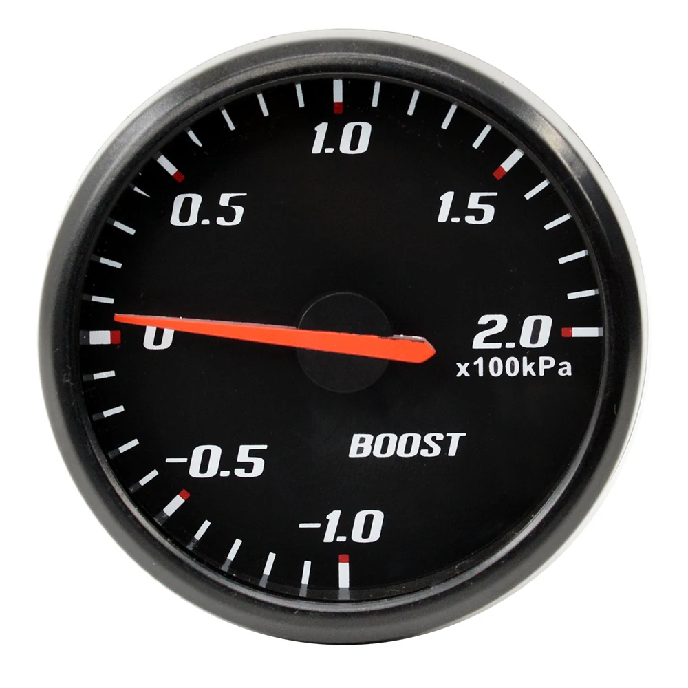 Dragon 60MM Black Panel Blue Light Racing Modification Auto Turbo Charged Car Boost Turbine Gauge Meter Instrument