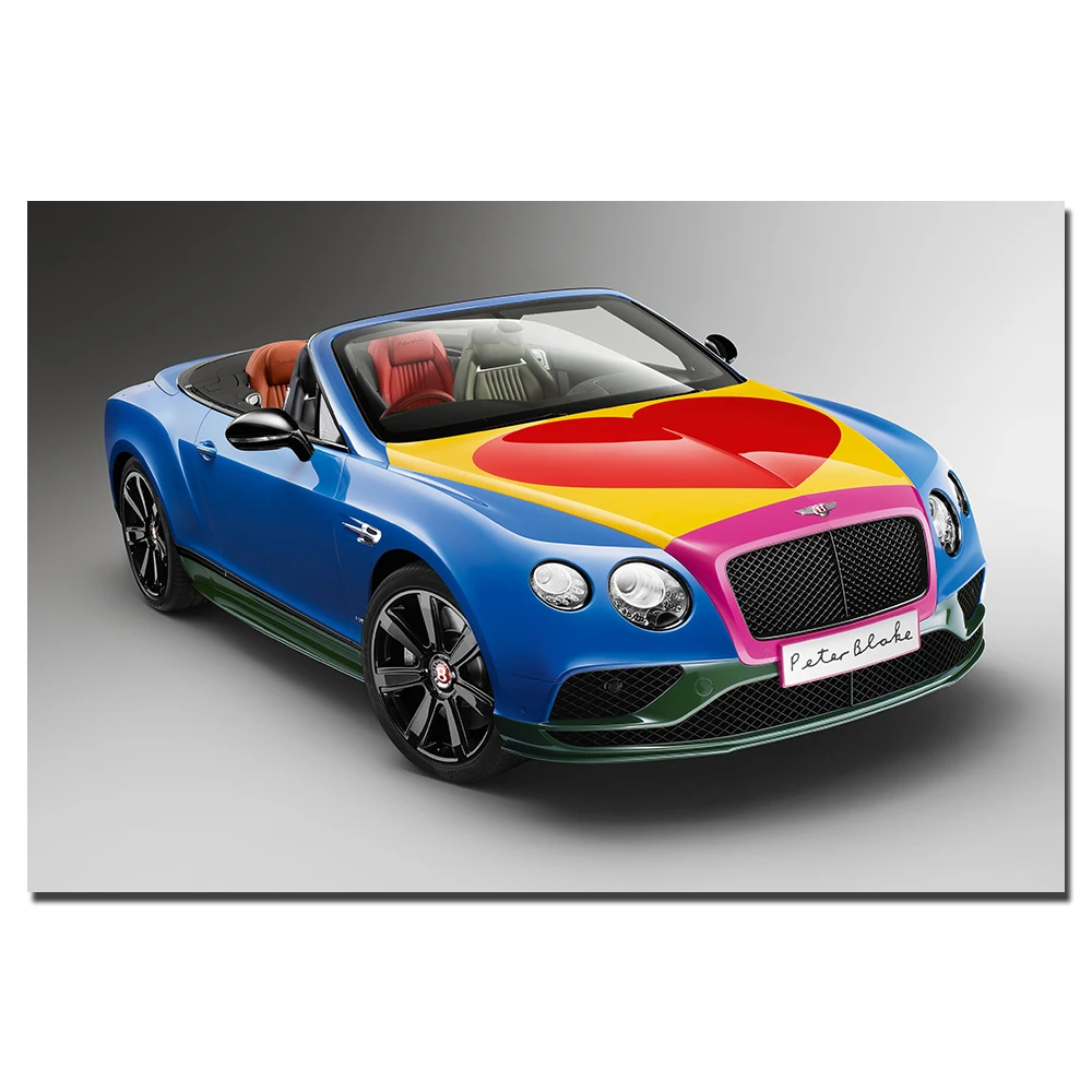 Bentley Continental Super Car Poster Canvas Painting Decoration Wall Art Picture for Living Room