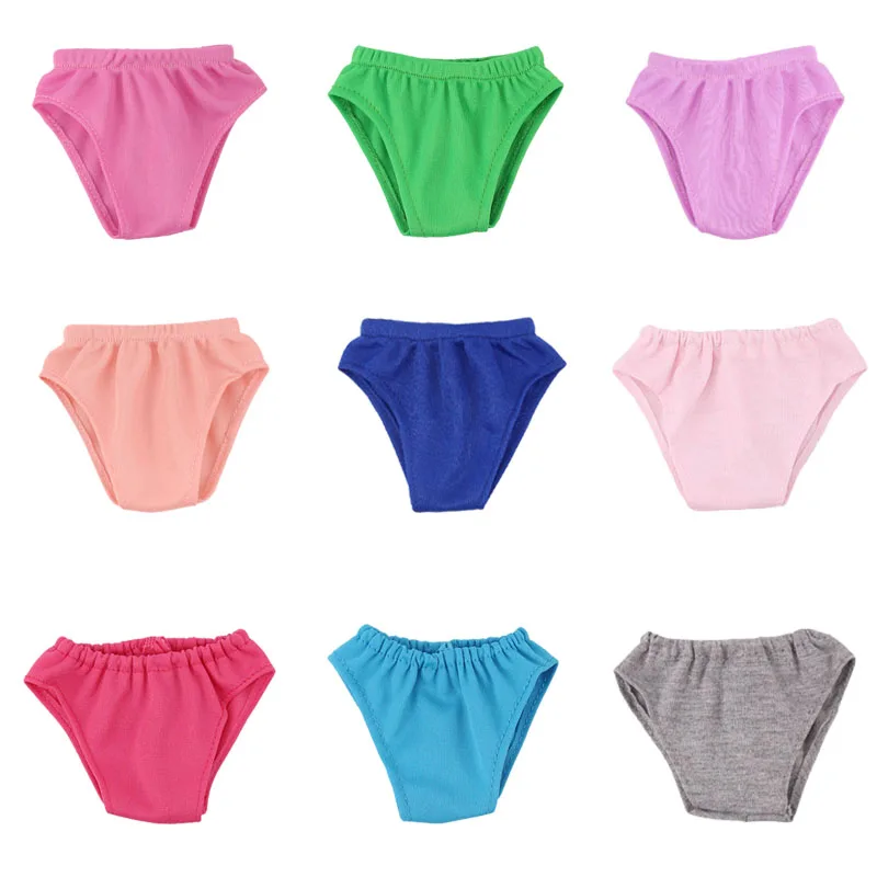 12 Style Of Hand-Stitched Cotton Underwear Fit 18 Inch American And 43 Cm Baby New Born Doll Clothes Accessories ,Children's Toy