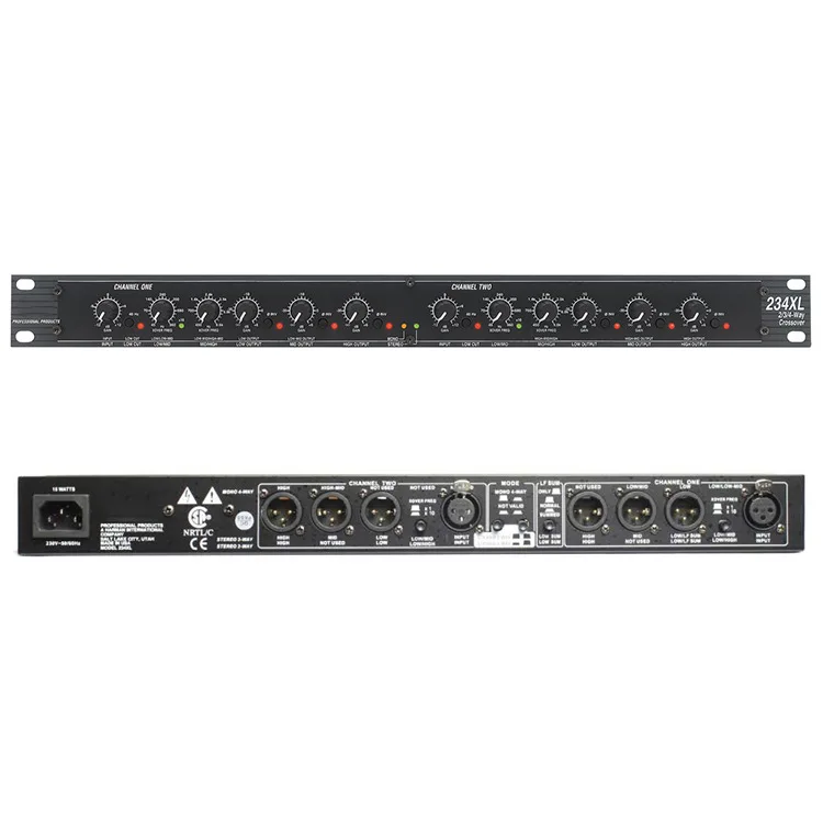 ステレオ 2/3 方法、モノラル 4-ウェイクロスオーバーため DBX 234XL