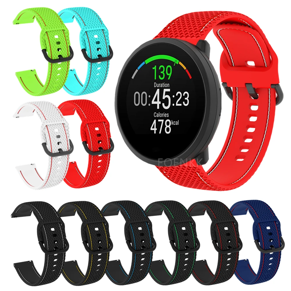 For Polar Unite / ignite 2 Smart Watch Band 20mm Sport Strap Soft Silicone Bracelet For Umidigi UFit / Uwatch 3 / GT Wristband