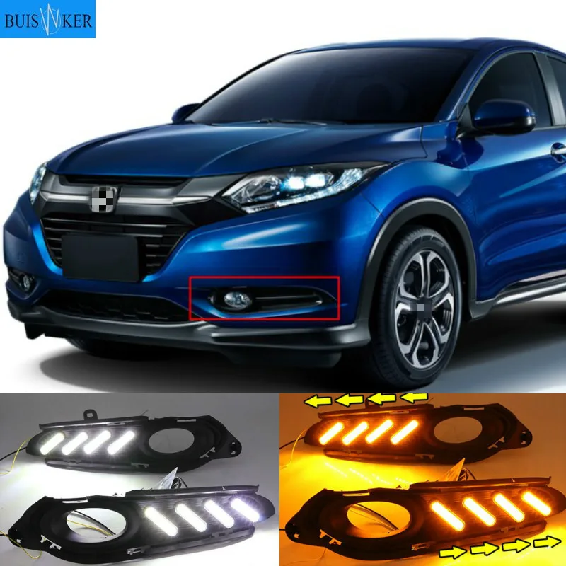 

For Honda HR-V HRV Vezel 2014~2018 No-error Daytime Running Light LED DRL Fog Lamp Driving Lamp Car Styling