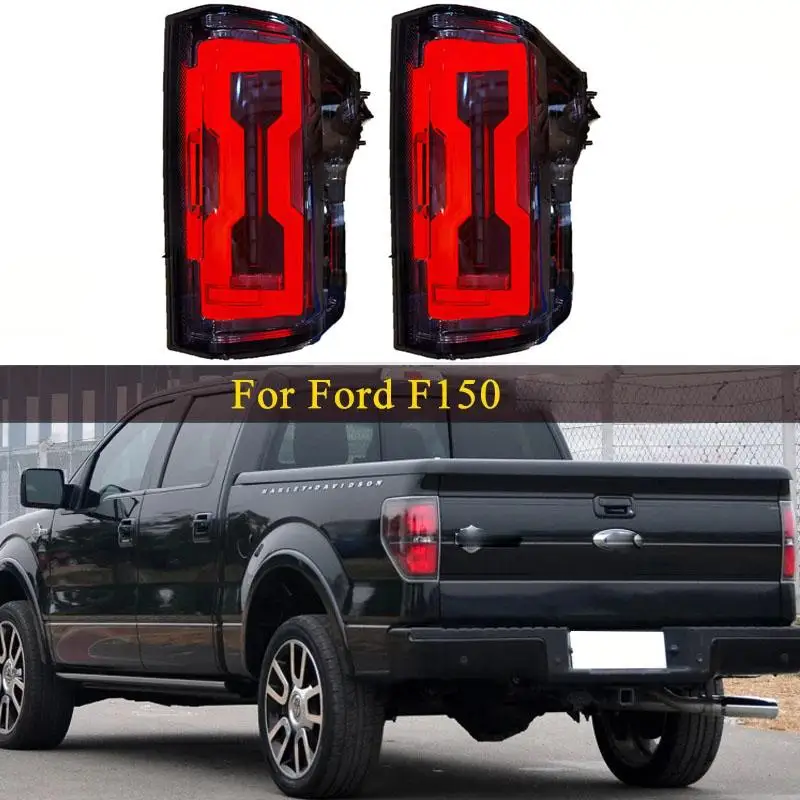 

Pair Fits For 2015 2016 2017 2018 2019 Ford F150 F-150 Pickup Black Smoke Lens LED Rear Bumper Brake Tail Lights Left Right