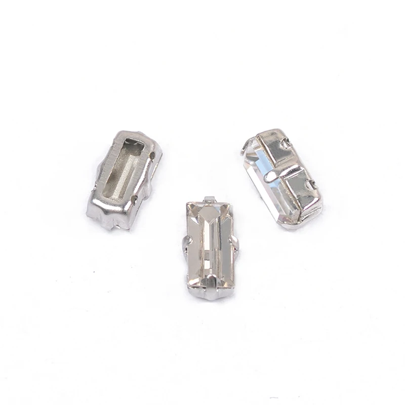 YANRUO 4501 Baguette Sewing Crystals Handicraft Sewn Stones Pointed Back Strass Needlework Glass Rhinestones On Clothes