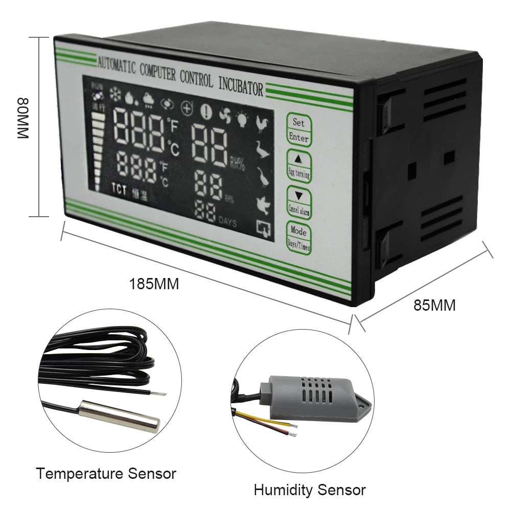 Hot!! Intelligent Digital LED Temperature Controller Xm-18S Spare Parts For Incubator Cooling Heating Switch Thermostat Sensor