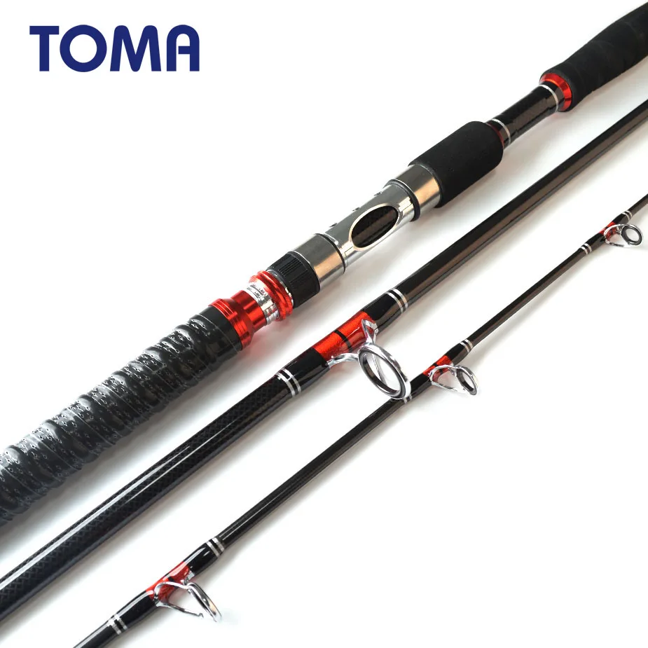 

TOMA 1.8m 2.1m Jigging Bottom Fishing Rod Spinning 3 Section L.W. 70-250g H Saltwater Boat Fishing Jigging Rod Fishing Tackle