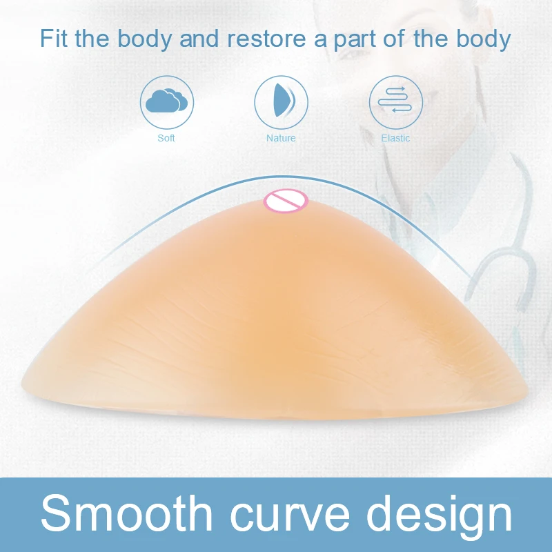 ONEFENG SB Mastectomy Breast Form Lightweight for Swimming Silicone Breast Prosthesis Match Post Surgery Bra with Pockets