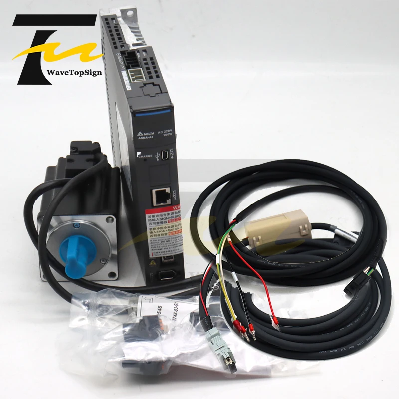 Imagem -06 - Wavetopsign Delta Servo Motor Kit 100w Asd-a30121-l Mais Ecm-a3l-cy0401rs1 3000rpm 0.32nm