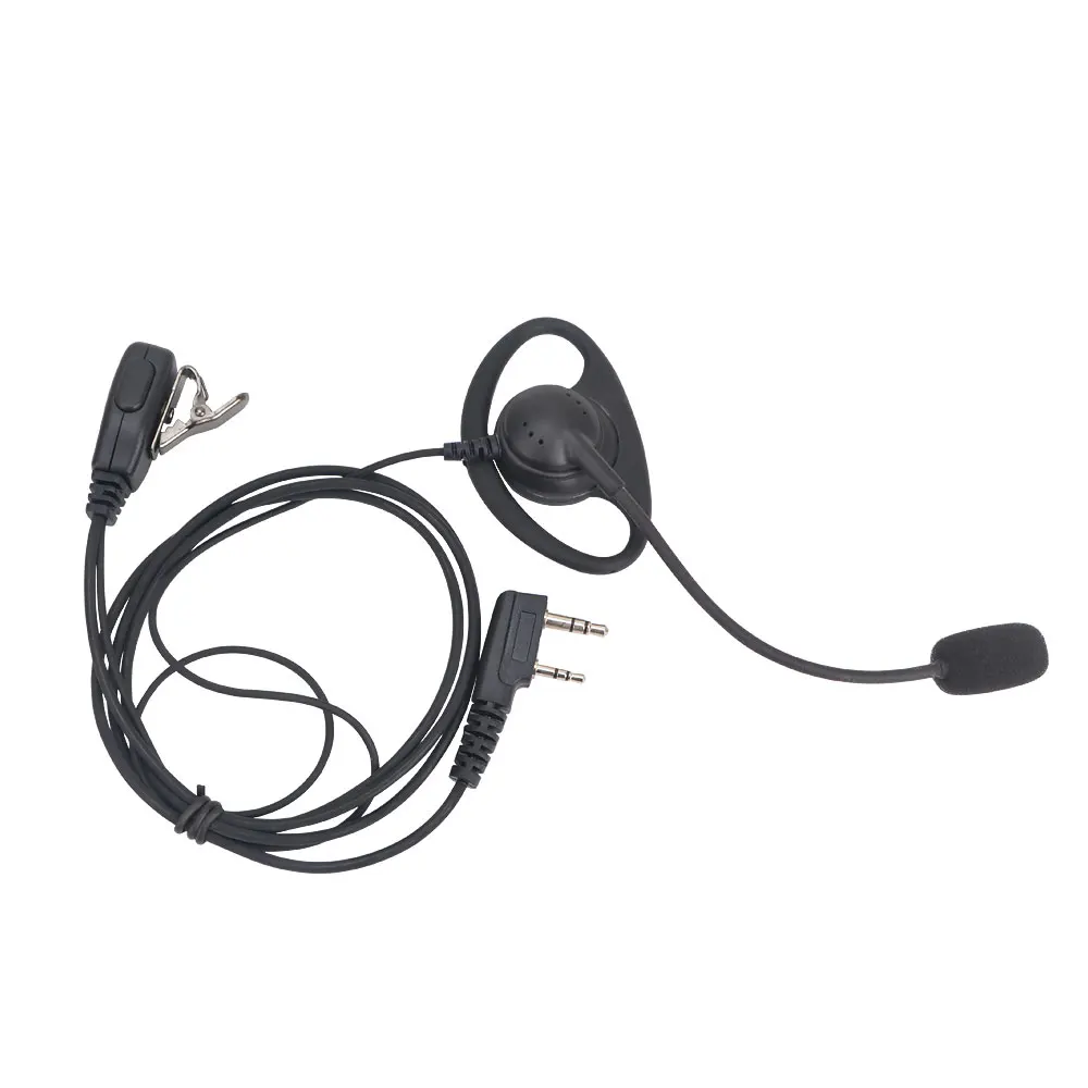 Mini Microphone Headset K Plug Walkie Talkie 2-Pin Radio Speaker Professional Stand Wired Headset Microphone