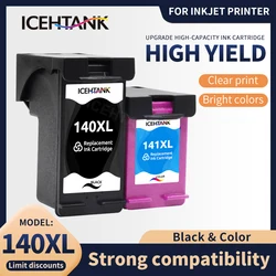 Icehtank Re-Manufactured 140XL 141XL Ink Cartridge Replacement For HP 140 141 HP140 For Photosmart C4583 C4283 C4483 C5283 D5363