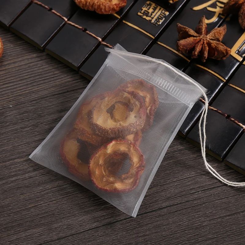 투명 나일론 티백 빈 티백 일회용 나일론 티백, 스트링 힐링 씰 필터 백, 향신료 허브 루즈 티