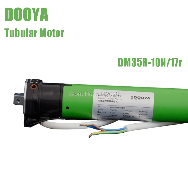 Dooya-Tubular Motor for Electric Roller Blinds, Smart Home System, Smart Home System, DM35R-10N, 17R, 50mm Tube, 220V, New, 2023