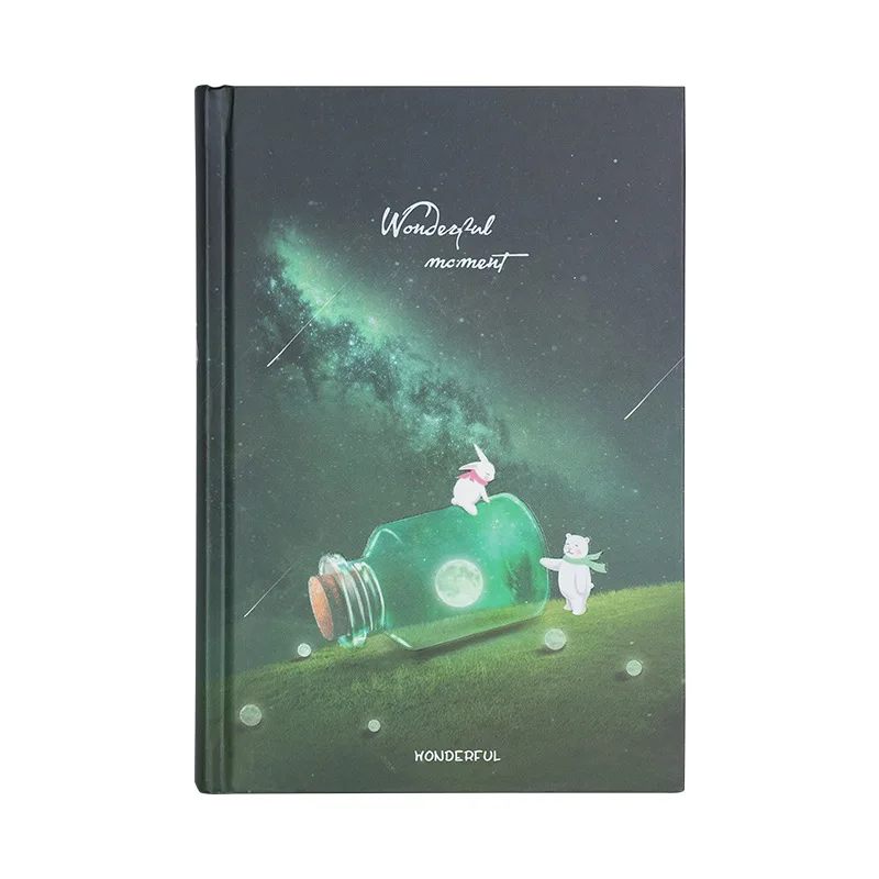 Korean stationery luminous starry A5 notebook color page light in Dark Monthly Weekly Planner Agenda Hardcover book Papelaria