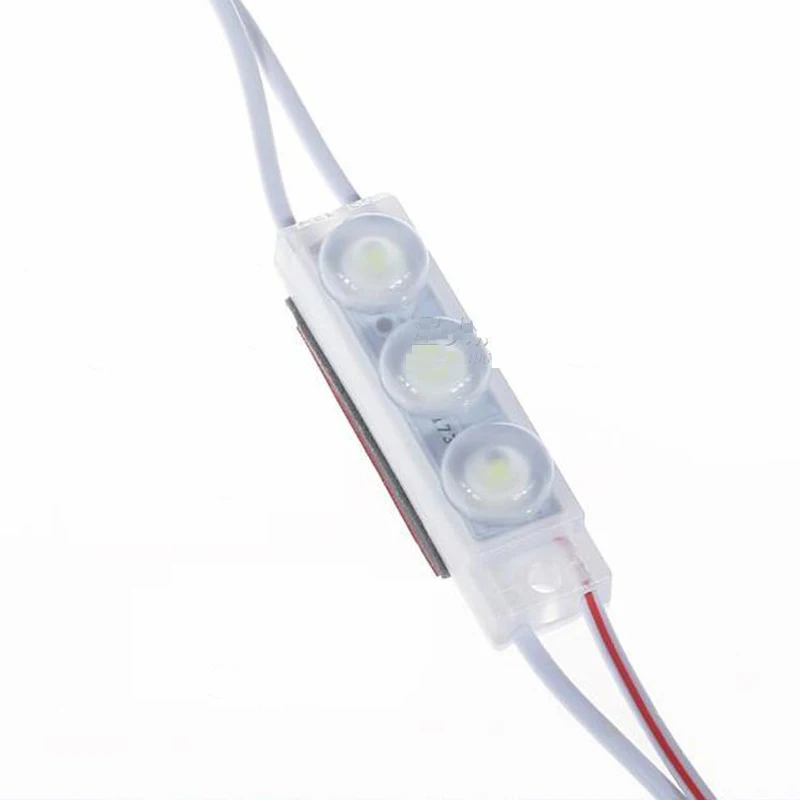 1000pcs 3 LED Mini Module 41*11MM 2835 SMD IP68 Waterproof Injection Lens LED Sign Advertising Backlight DC12V