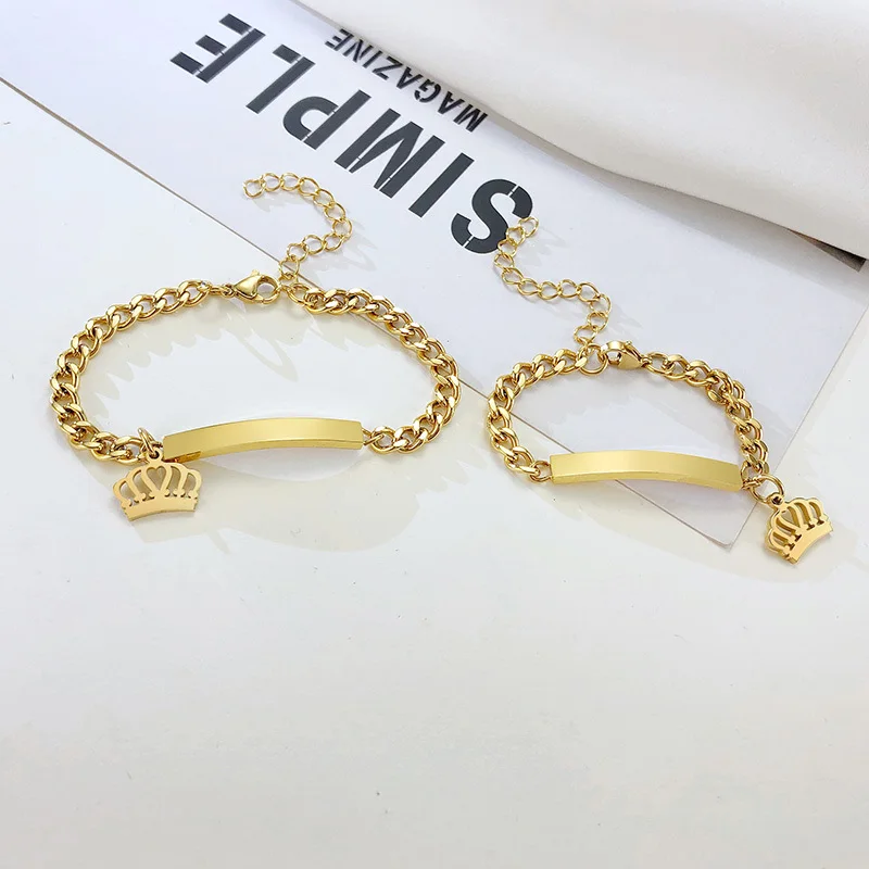 Custom Personalize Cute Name Bracelet, Anti Allergy Stainless Steel Chain Length Adjustable, Special Gifts to Girls Boys