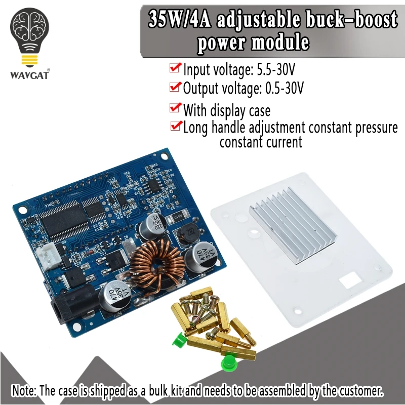 DC DC Automatic Boost / Buck Converter CC CV Power Module 0.5-30V 4A 35W Adjustable Regulated power supply Voltmeter ammeter