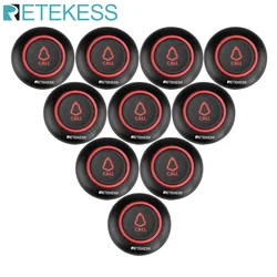 RETEKESS 10pcs TD019 Wireless Pager Call Button Transmitter 433.92MHz For Waiter Service Restaurant Cafe Hookah Clinic Bar Hotel