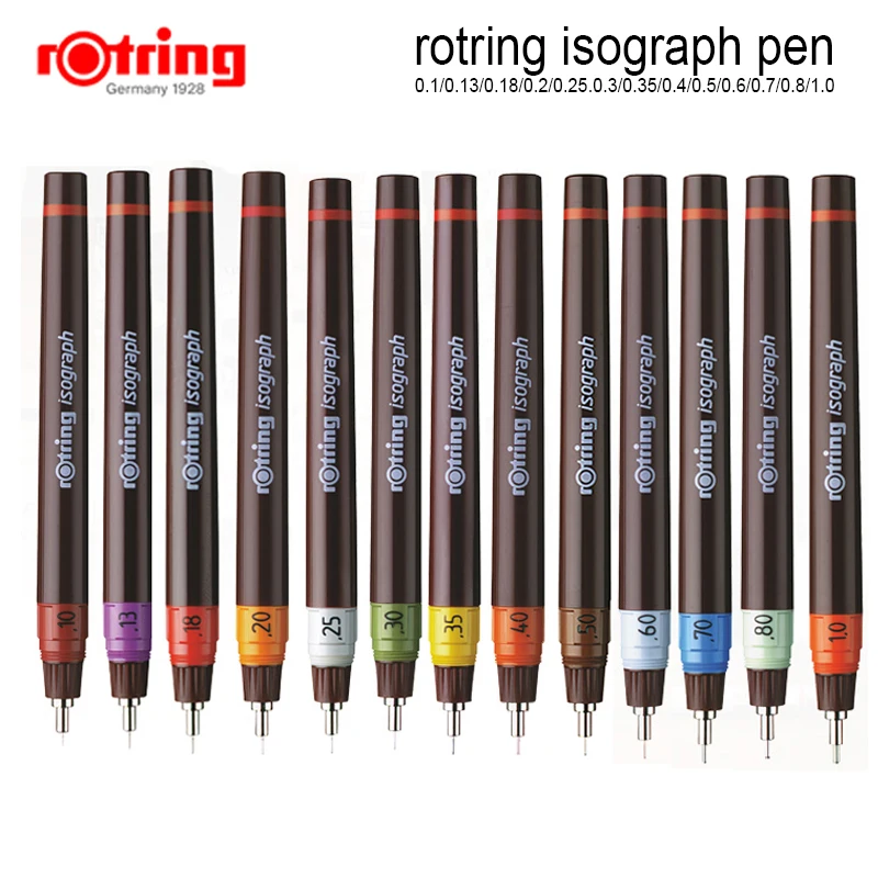 

Ручка-изограф rOtring, 0,1-1,0 мм, пористые ручки для рисования, 1 шт.