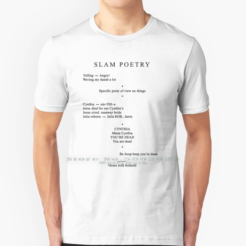 Cynthia Slam Poetry - 22 Jump Street T Shirt 100% Pure Cotton Big Size Slam Poetry 22 Jump Street 21 Jump Street Cynthia Jonah