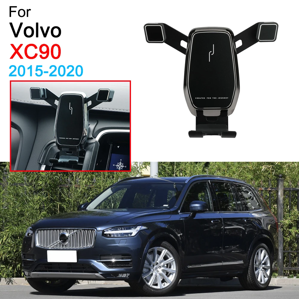 Car Phone Holder Air Vent Clip Clamp Mobile Phone Holders for Volvo XC90 Accessories 2015 2016 2017 2018 2019 2020 2021 2022