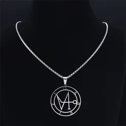 Archangel Gabriel Sigil DEL SOL Stainless Steel Necklace Religious carving icon seven Arch Angels Jewelry collares N3037S03
