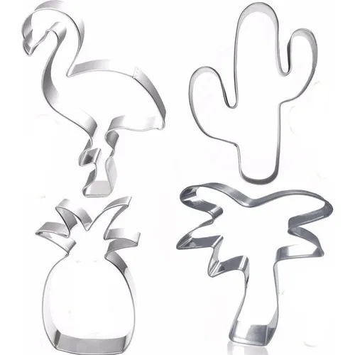 Narkalıp Flamingo Pineapple Cactus Palm Cookie Mold 4 Pcs