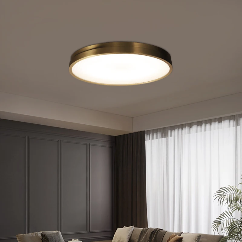 Post-Modern Tricolor LED Ceiling Lights Copper PVC Lamp Kitchen Living Room Bedroom Diningroom Ceiling Lamp Corridor Aisle Light