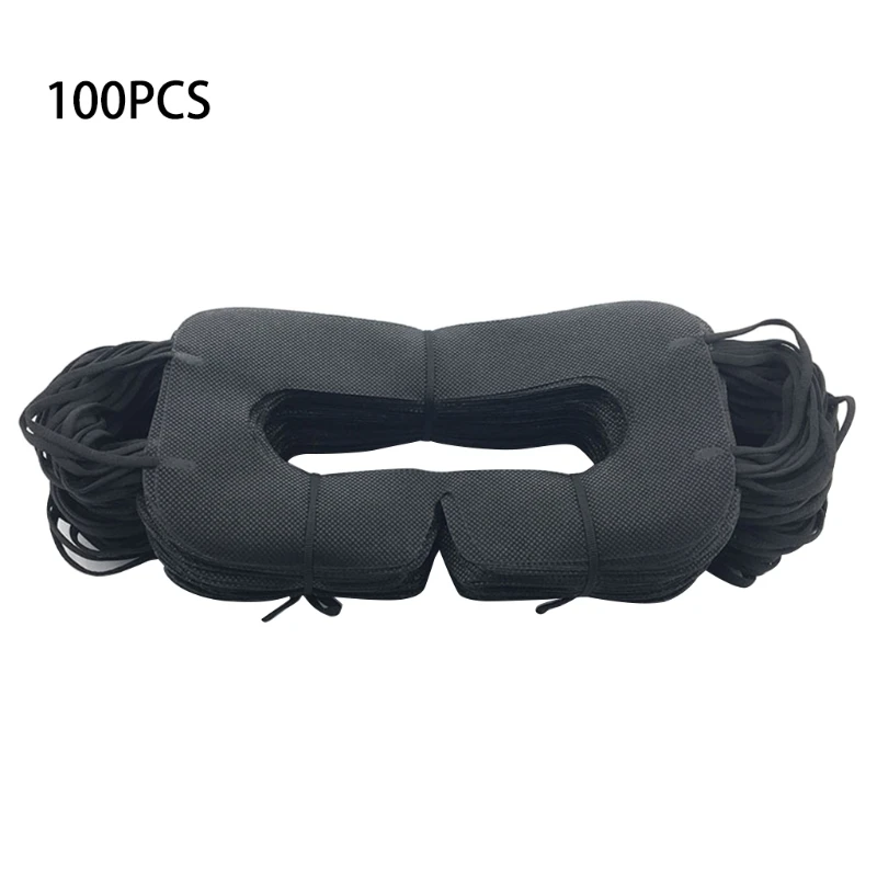 100 Pack Hygiene VR Mask Pad Black Disposable Eye Mask for Vive Oculus- Rift 3D Virtual Reality Glasses for HTC Vive PlayStation