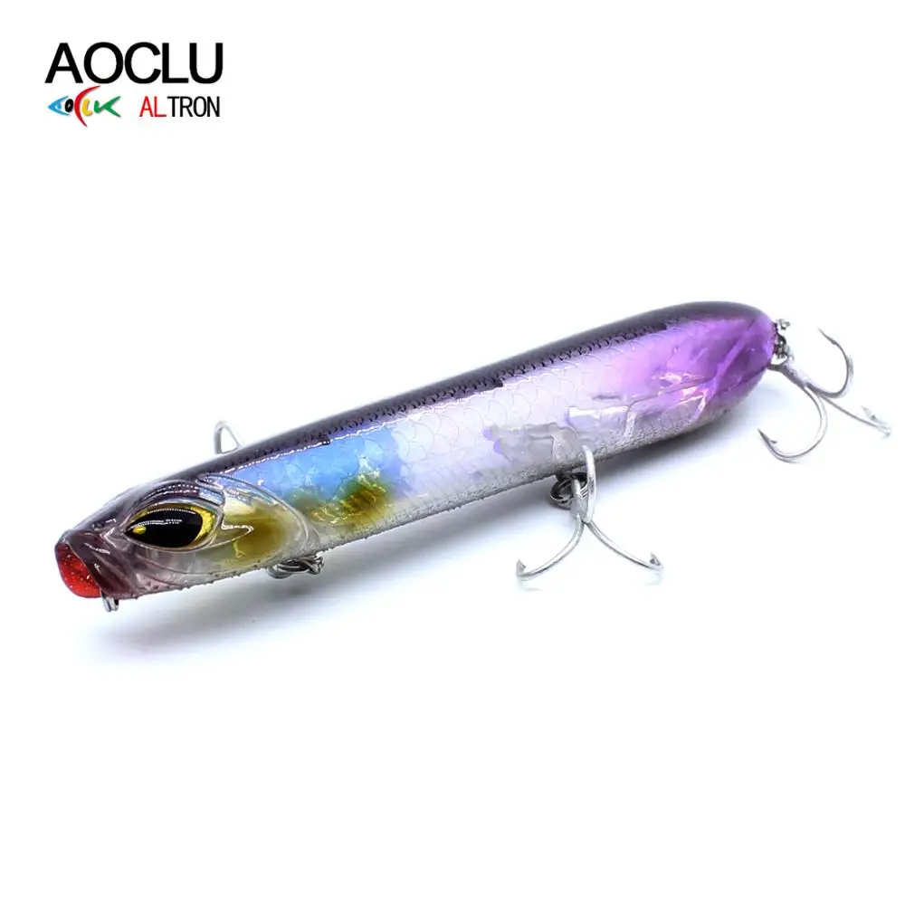 AOCLU-Pencil Hard Bait, Topwater Surface Walk the Dog, Crank Popper, Fishing Lure, Bass Fresh Salt Wobbler, Tackle 120mm, 22.5g