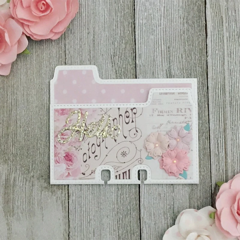 KLJUYP Folder z pamięcią kształtu Metalowe wykrojniki do scrapbookingu / albumu fotograficznego Dekoracyjna karta papierowa do wytłaczania