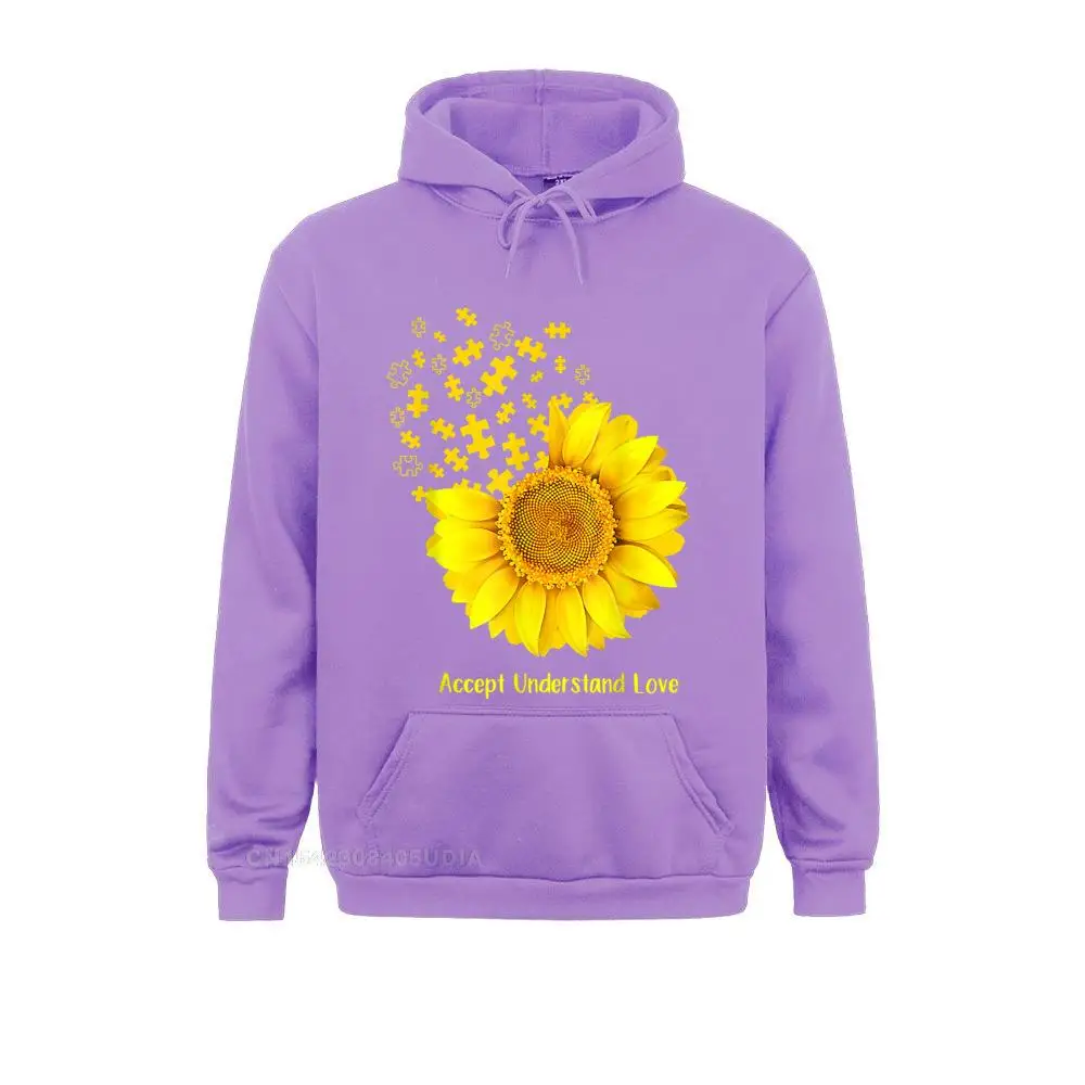 Sunflower Accept Understand Love Autism Awareness Hoodie Casual Autumn Men's Hoodies Sportswears New Design Sweatshirts