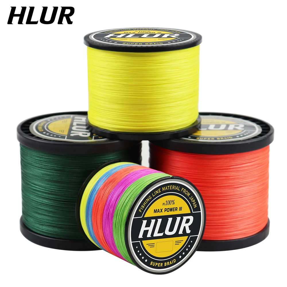 HLUR PE Fishing Line 1000M 8 Strands Smooth Multifilament Camouflage Japanese 100% PE Saltwater