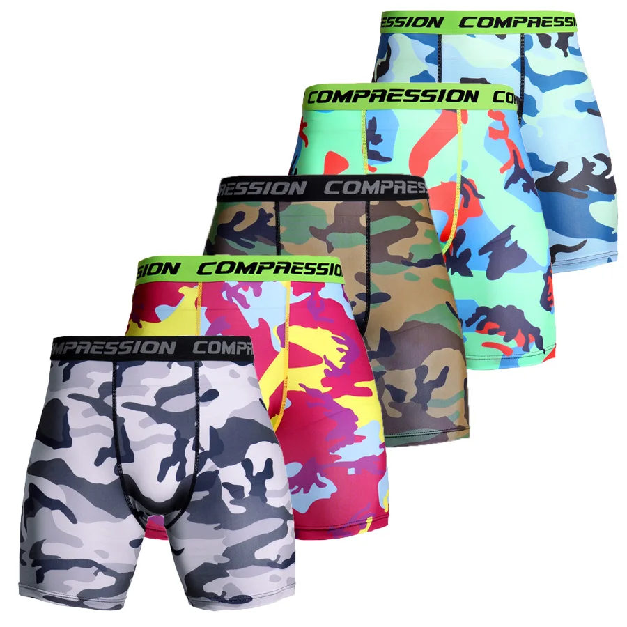 Running Compression Shorts Men Camouflage Bodybuilding Workout Tights Quick Dry Fit Gym Fitness Short Leggings Sport Underwear