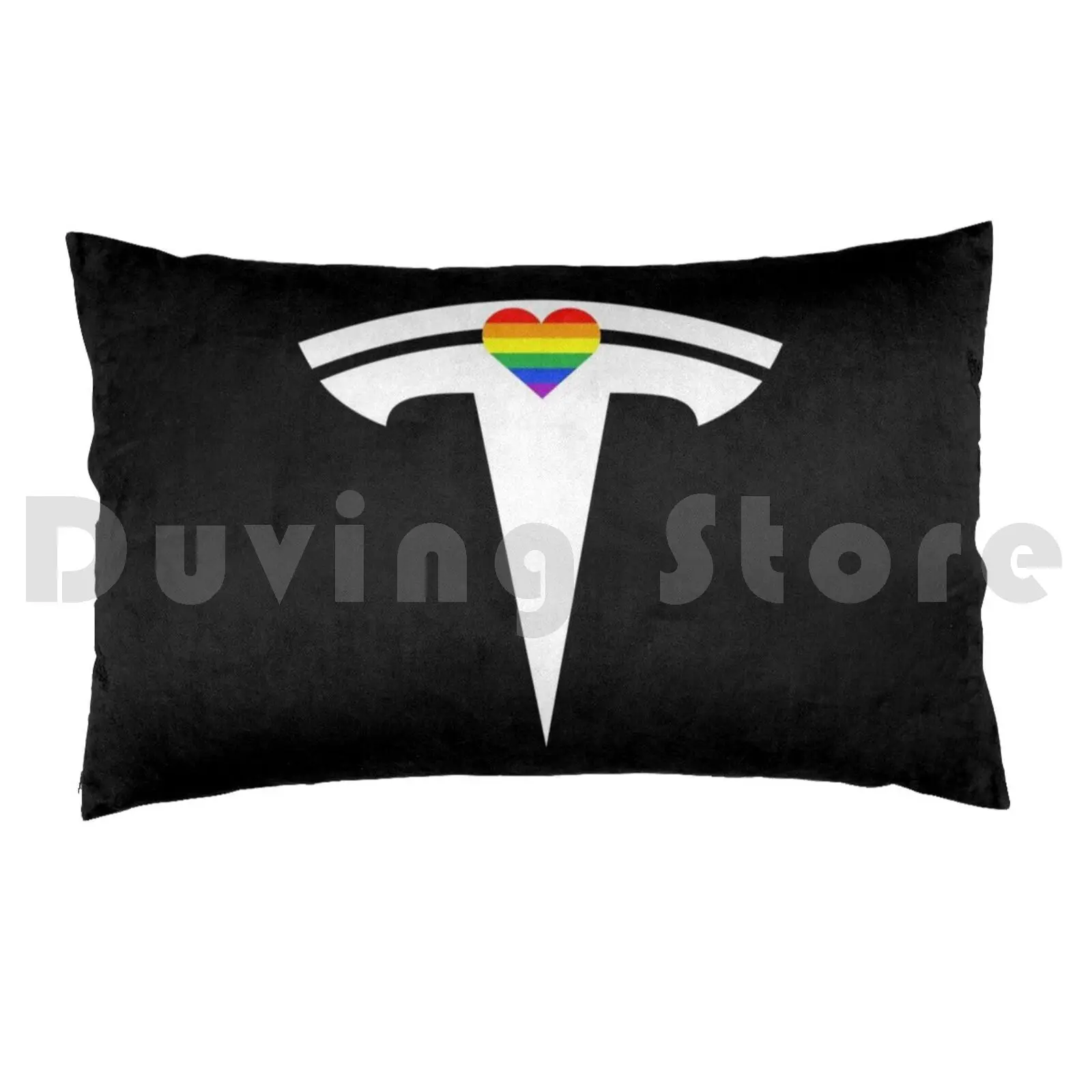 Tesla Pride Pillow Case Printed 50x75 Tesla Ev Car Elon Musk Elon Musk Electric Roadster Model 3 Tesla Motors