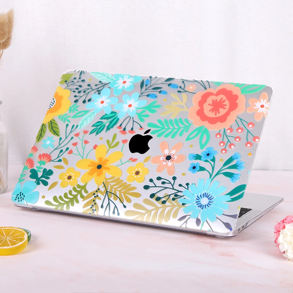 Floral Laptop Case for MacBook Air 15 13 A3113 A3114 M3 case A2681 A2941 2023 Pro 14 16 Pro13 A2338 A2337 M1 Plastic Laptop Case