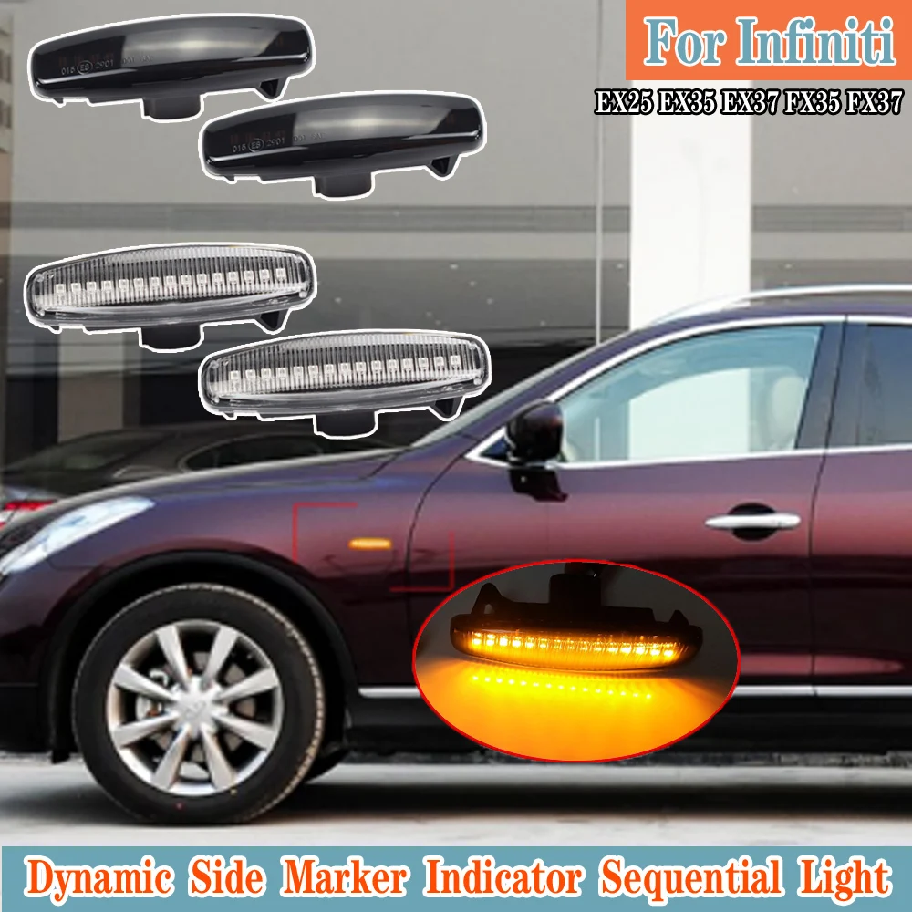 Dynamic Fender Turn signal Led Side Marker For for Nissan Fuga Y50 Murano Z51 Pathfinder R52 Skyline V36