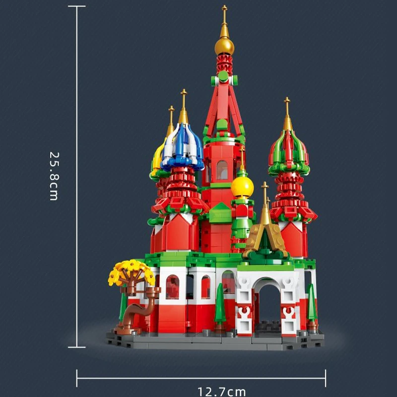 Russia World Famous City Architecture Brick Scenery Saint Petersburg Cathedral Big Building Blocks Model Childrens Toys Gift