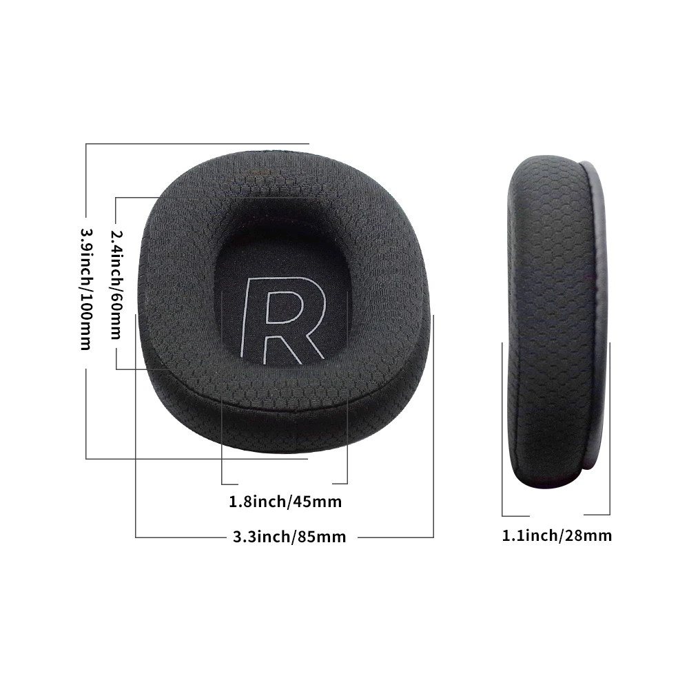 교체용 이어 쿠션 헤드폰 이어패드, 에디파이어 G2 PU 단백질 가죽 메쉬 패브릭 스폰지 폼 귀마개