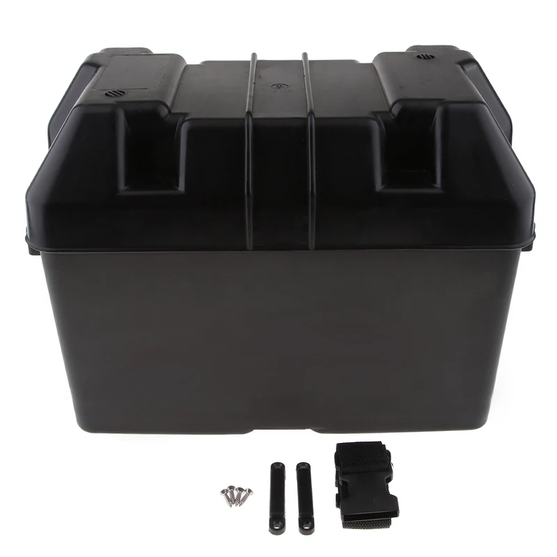 1 Set Car Smart Battery Box USB Car Charger Power Guard Storage Case & Belt GM-EP-9116 For RV Boat Auto Etc 13.4*7.67*10.6\