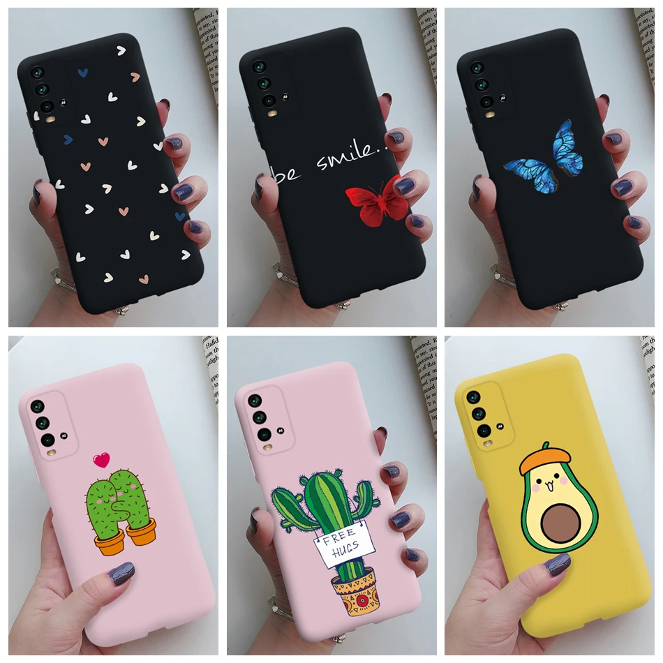 Love Heart Case For Xiaomi Redmi 9T Redmi9T 9 T T9 Cover 2021 Cactus Avocado Soft Silicone Phone Case Coque Fundas Bumper 6.53