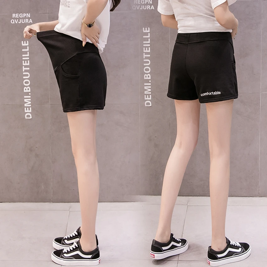 

Pregnant women's three-point shorts summer sports and leisure wear pregnant women's three-point pants loose stomach lift pants