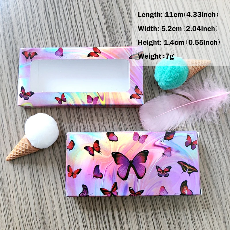 Newes 10/100pcs Carton Paper Packing Box for 25mm long EyeLashes  Wholesale Bulk Cheap Pretty Lashes Storage Packaging